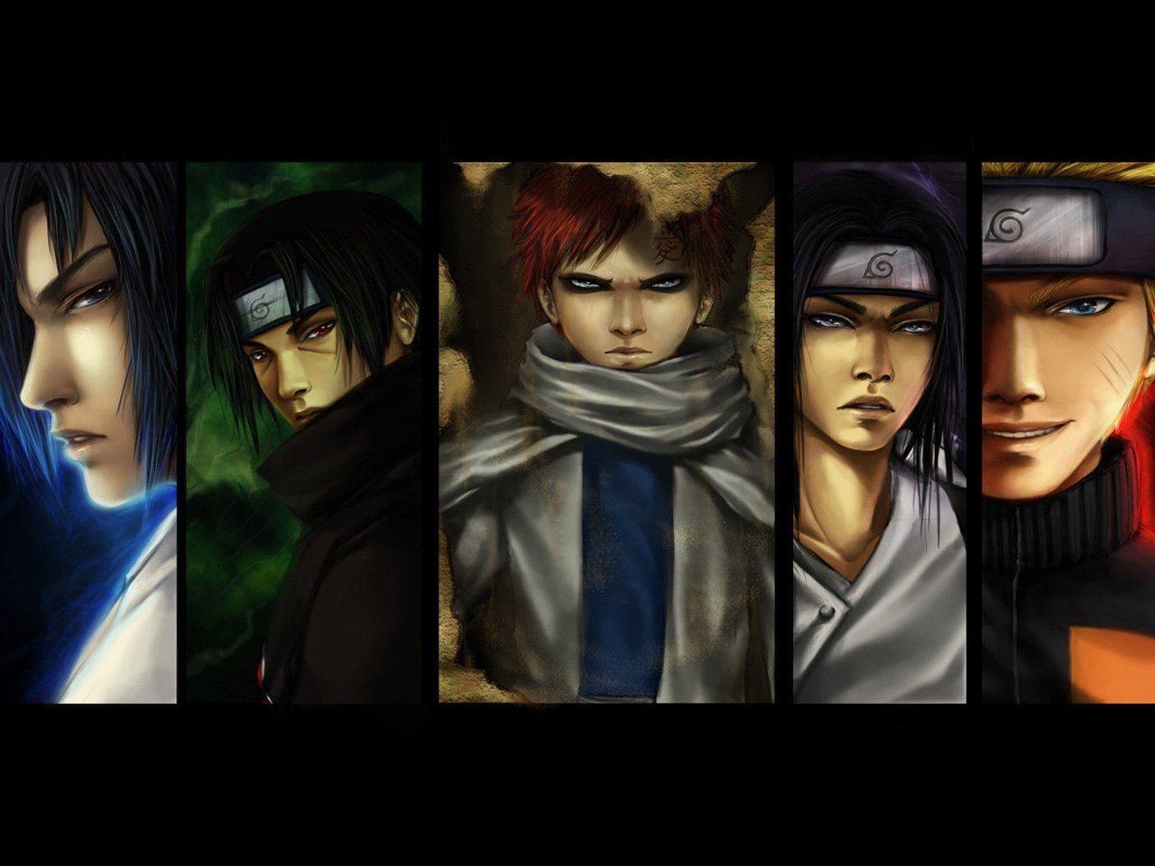 Gaara Hyuuga Neji Naruto Shippuden Uchiha Itachi Sasuke