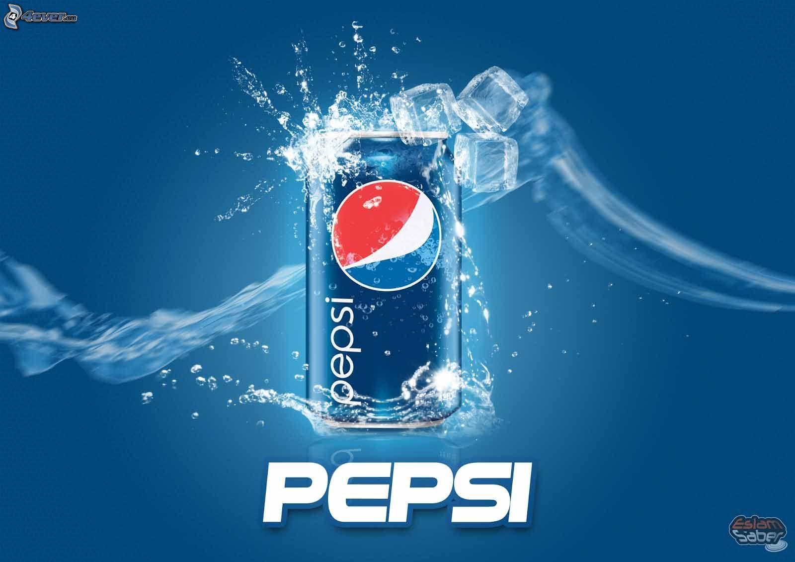 Pepsi, Can, Ice Cubes