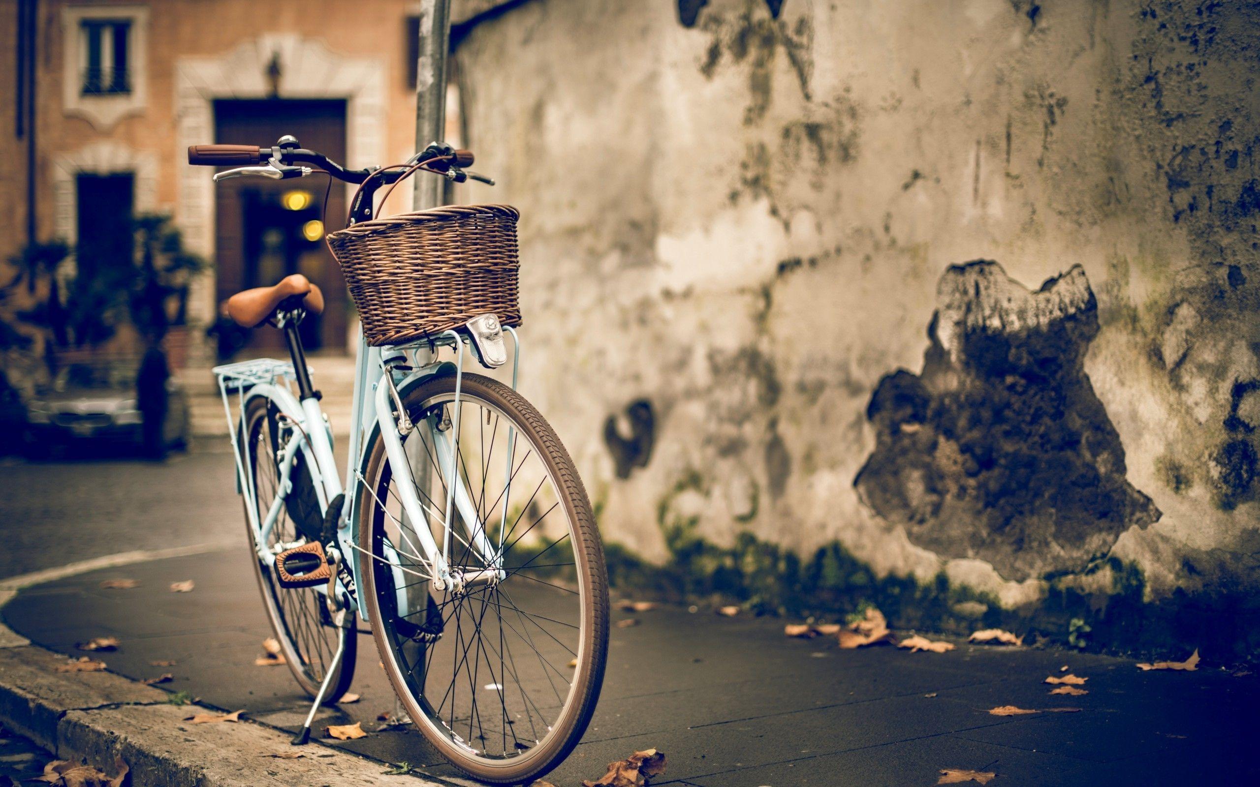 Vintage Girl Bicycle Background HD