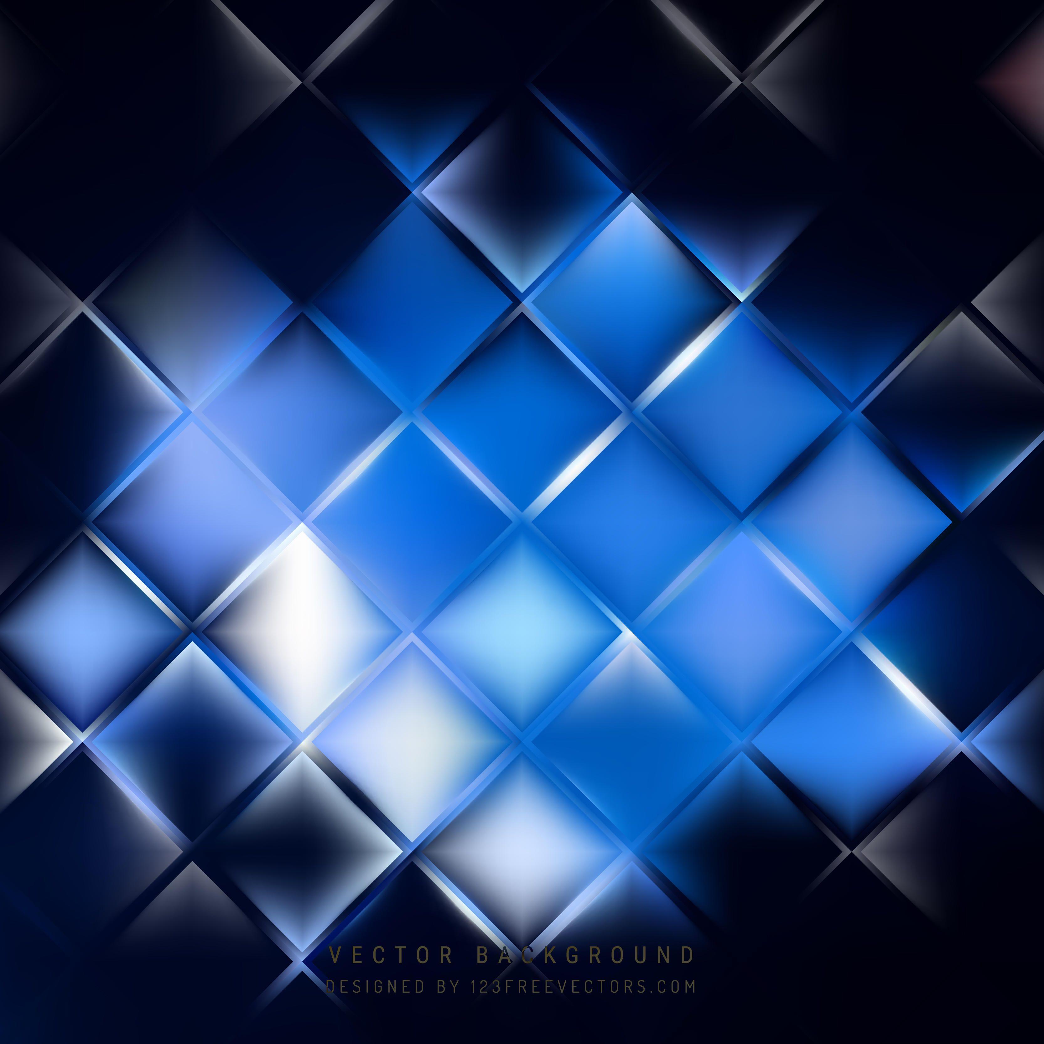 Abstract Blue Black Geometric Square BackgroundFreevectors