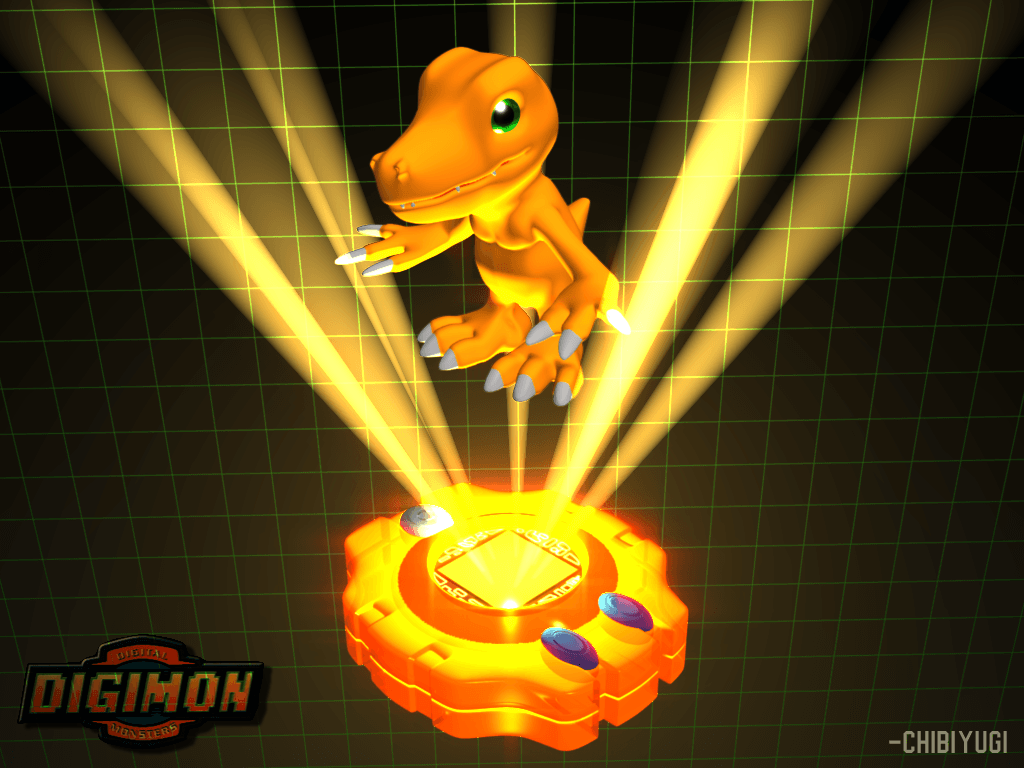 3D Agumon Background