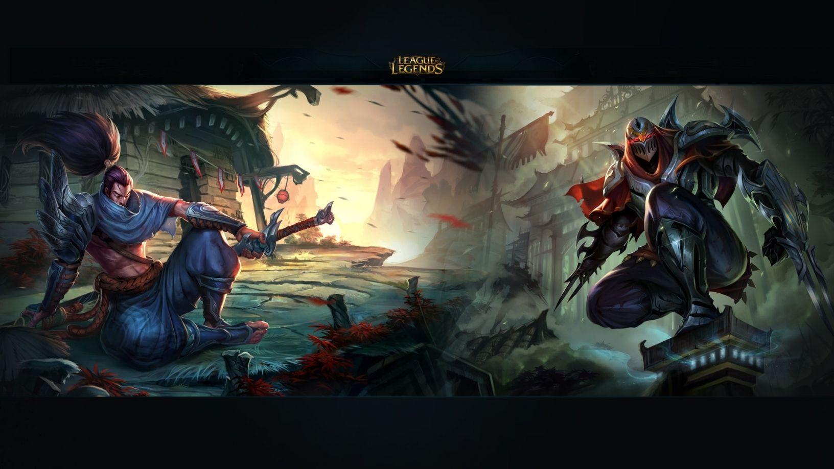 League Of Legends Wallpaper Yasuo Vs Zed 3D Wallpaper