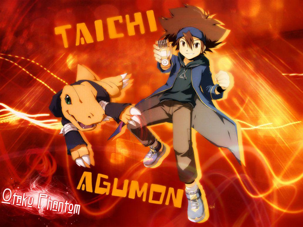 Yagami Taichi and Agumon Digimon Wallpaper