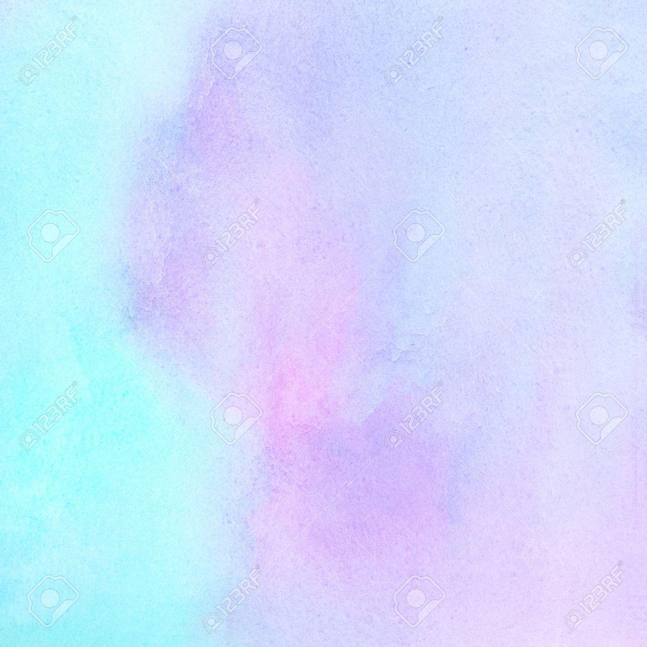 Colorful watercolor stains background. Light pastel colors. Mint