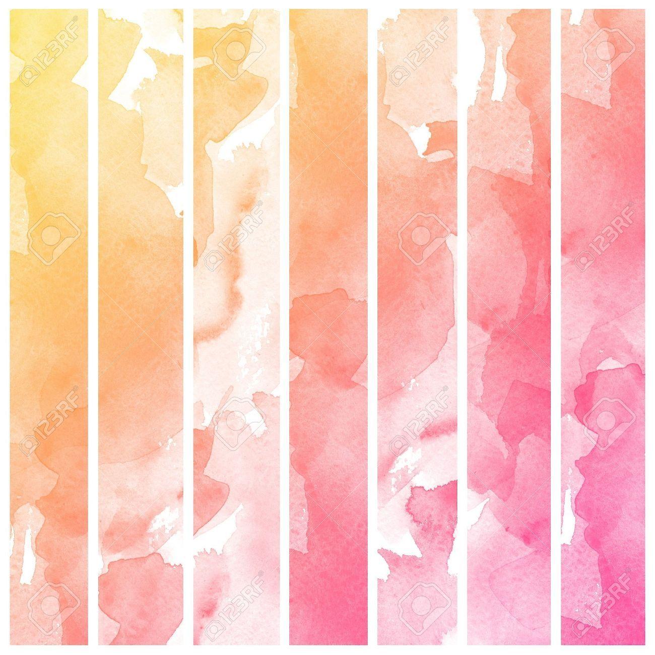 Set Of Colorful Abstract Water Color Art Hand Paint Background Stock