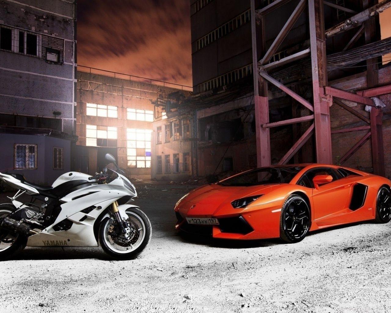 Yamaha and Lamborghini desktop PC and Mac wallpaper