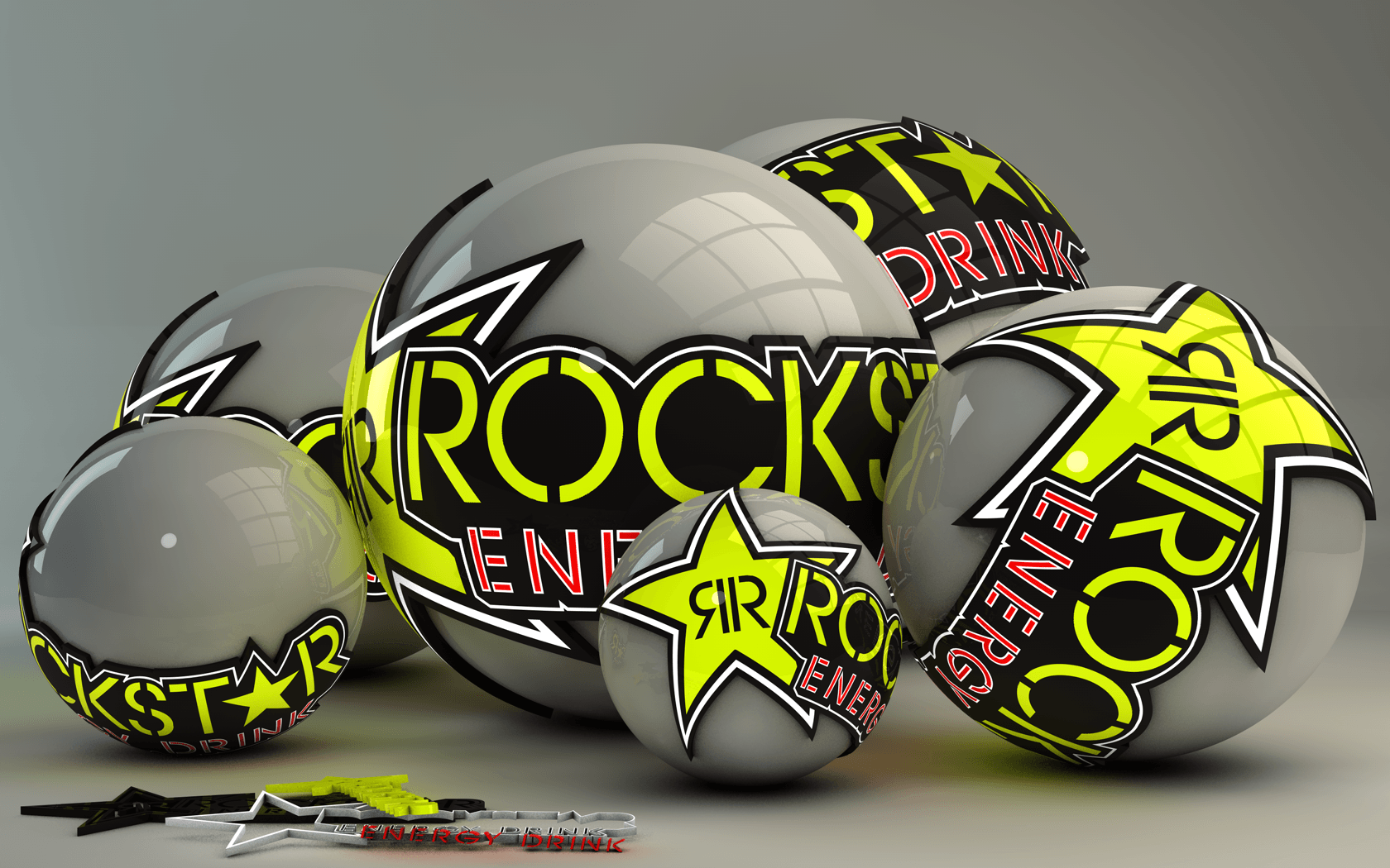 Rockstar Energy Drink Logo Balls By Dracu Teufel666