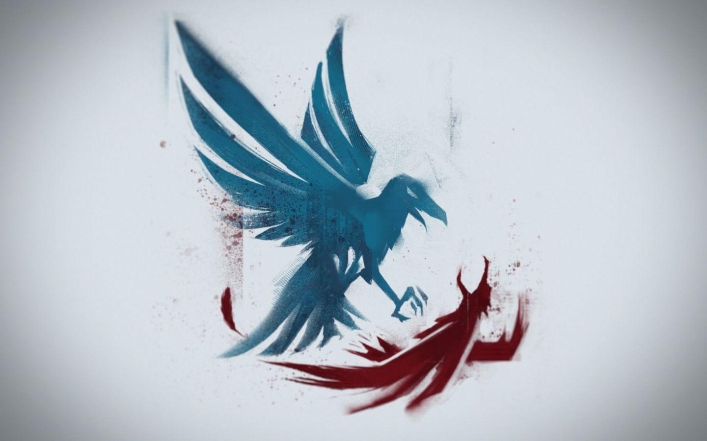 Download wallpaper 1440x900 infamous, second son, bird, logo