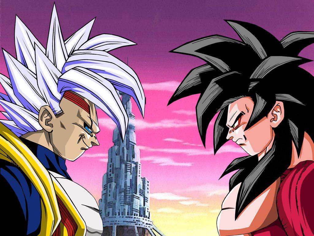 Wallpaper Baby Vegeta vs Goku Ssj4