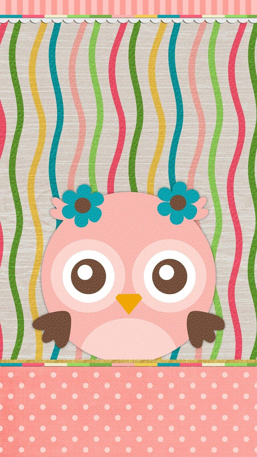 spring #owls #wallpaper #iphone. Cute walls by me♡