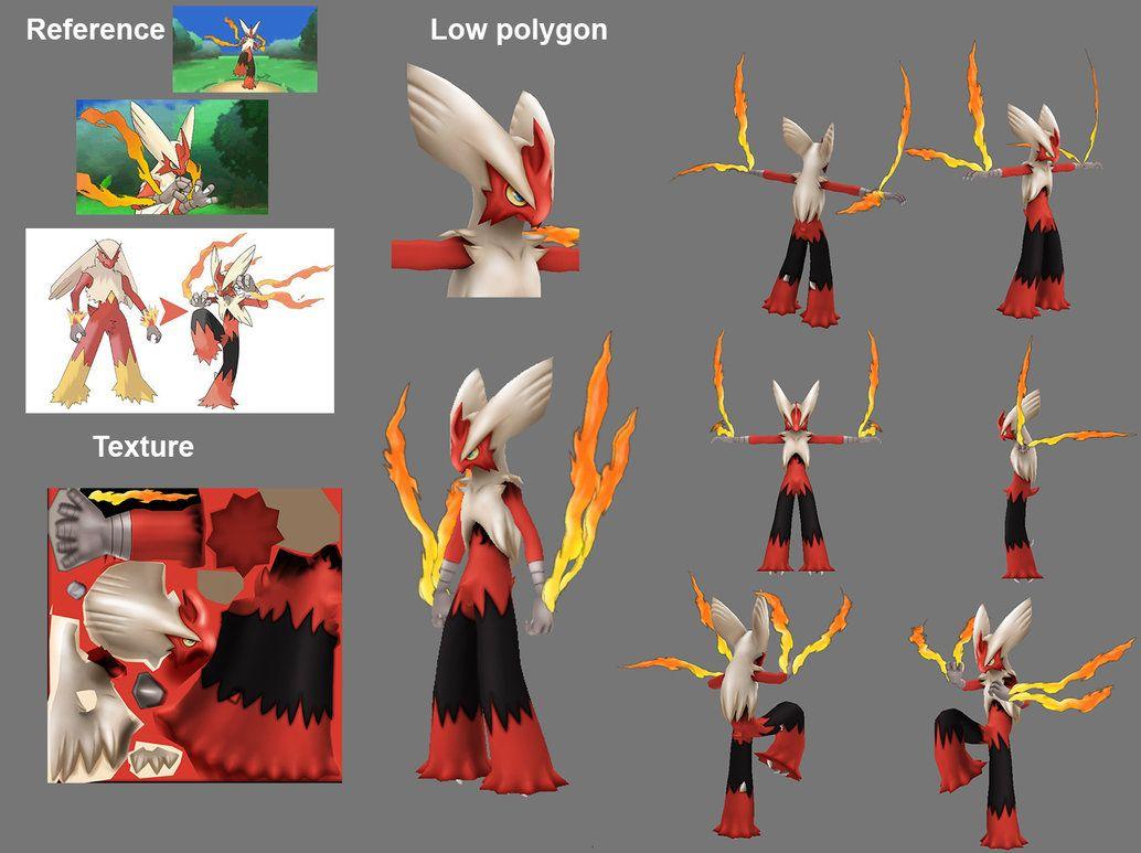 Mega blaziken Low polygon