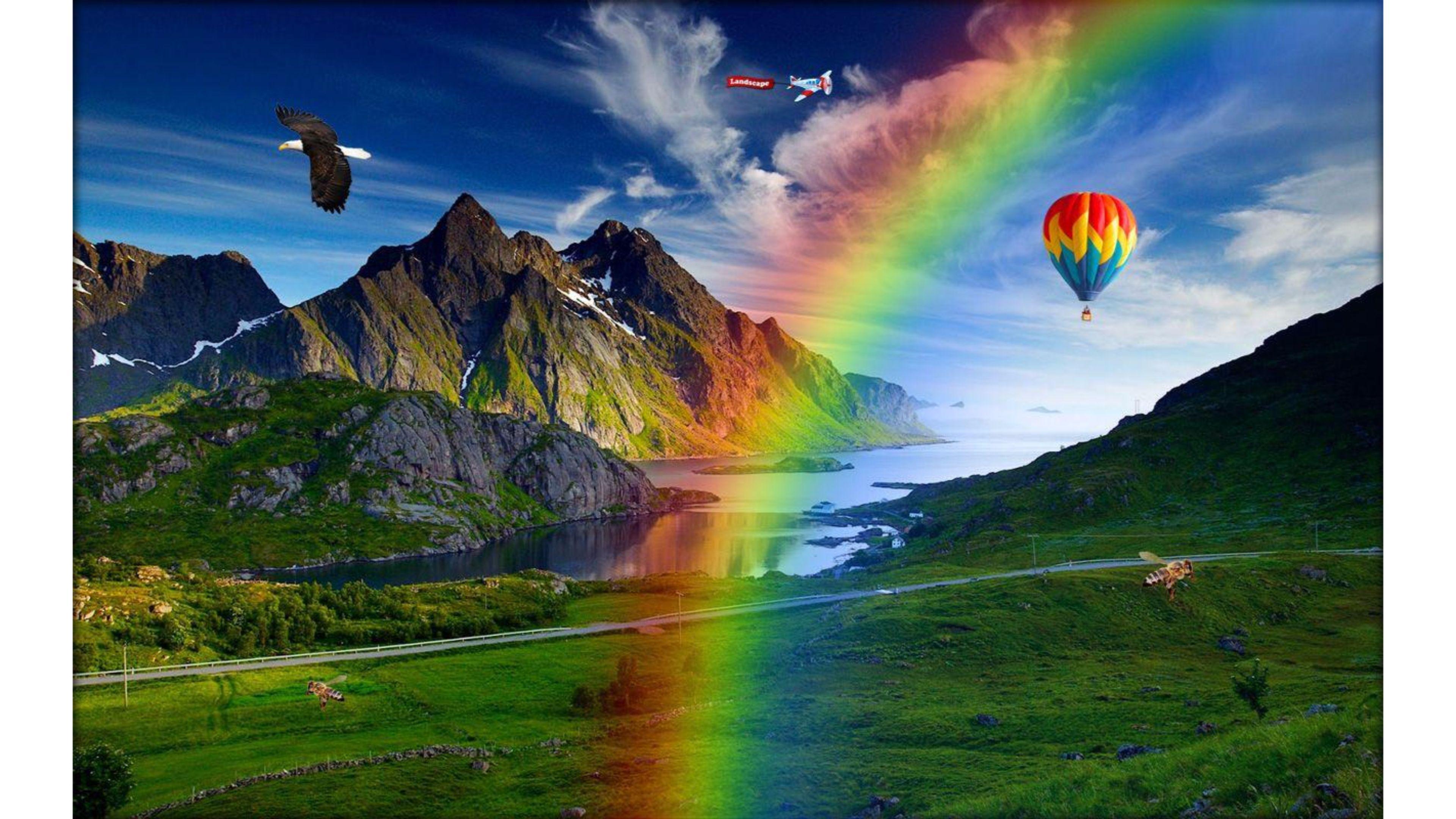 Rainbows Nature 4K Wallpaper. Free 4K Wallpaper