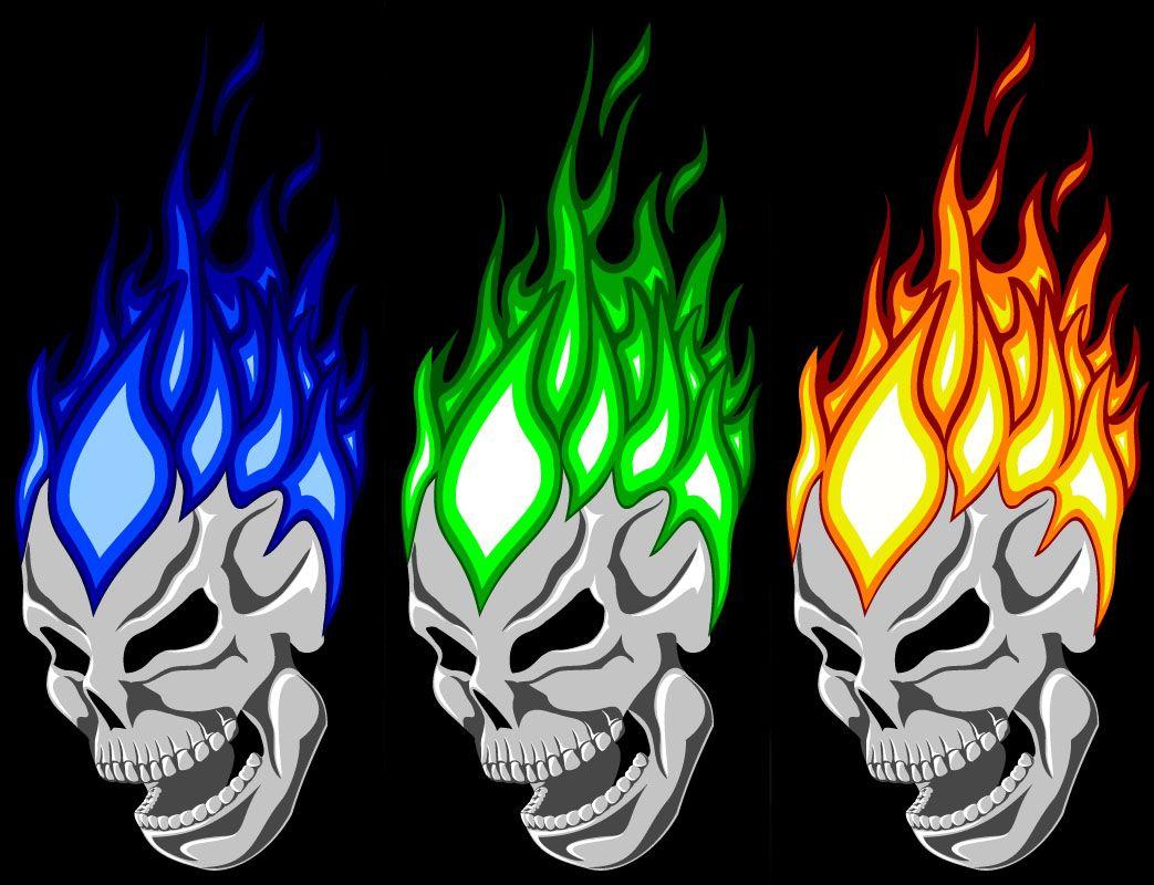 Skull and Flame Wallpaper for Android