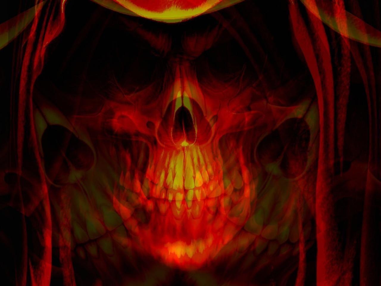Cool Flaming Skull Pics