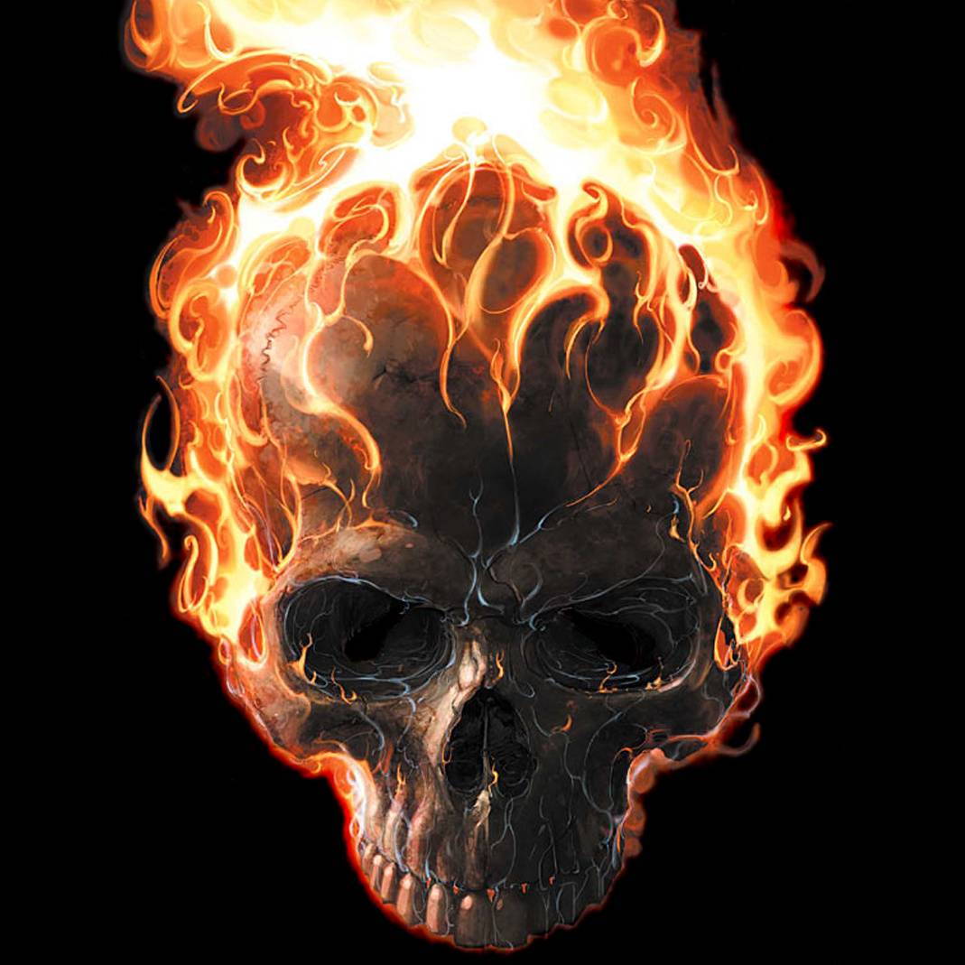 Flaming Skull wallpaper