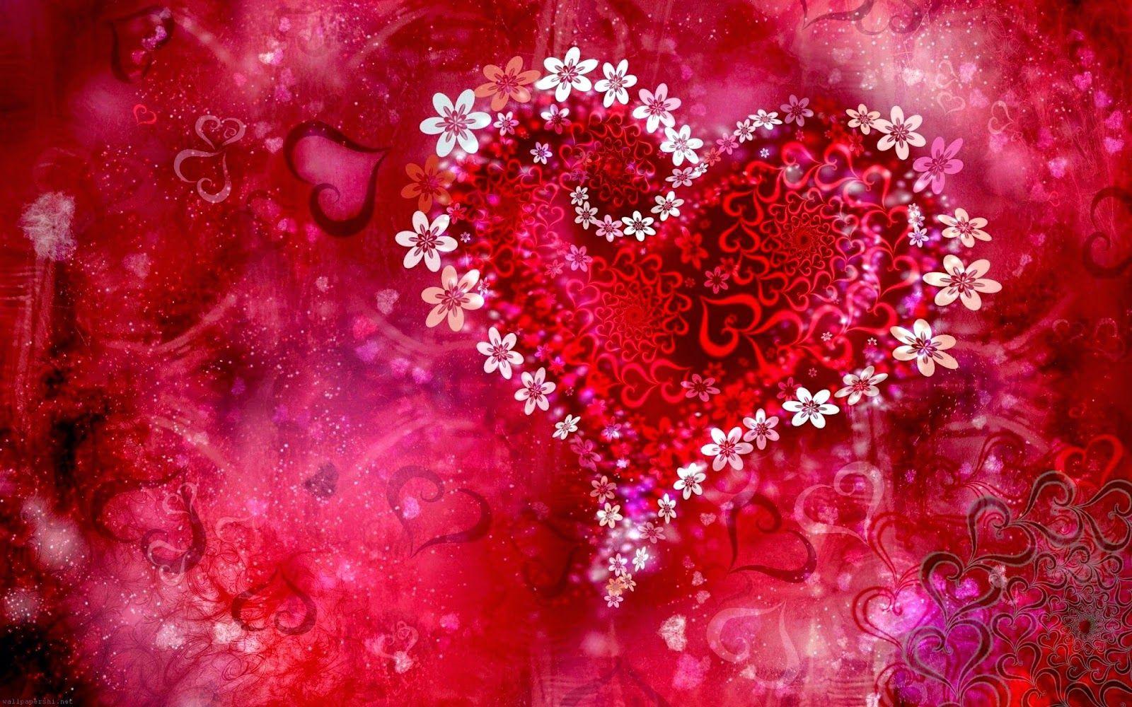 Romantic Love Heart Designs HD Cover Wallpaper