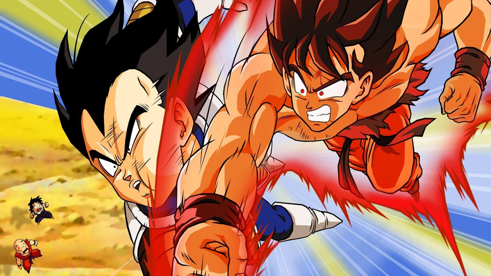Free Goku VS Vegeta Fighting Wallpaper, Goku VS Vegeta