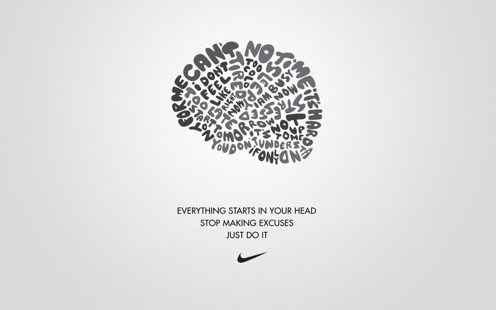 text, typography, Nike, inspirational, simple background, motivation