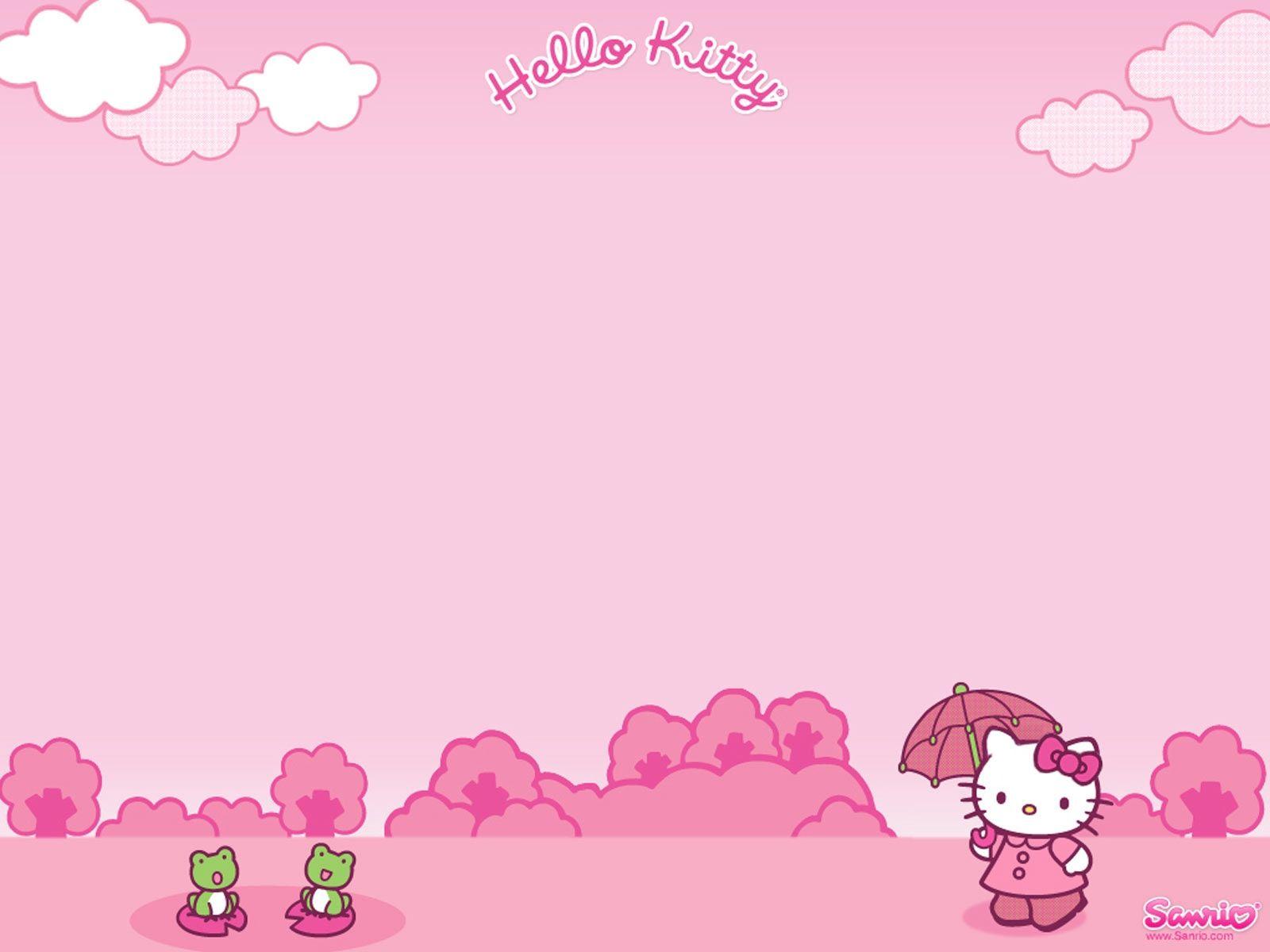 Pink Background Design Hello Kitty gambar ke 9
