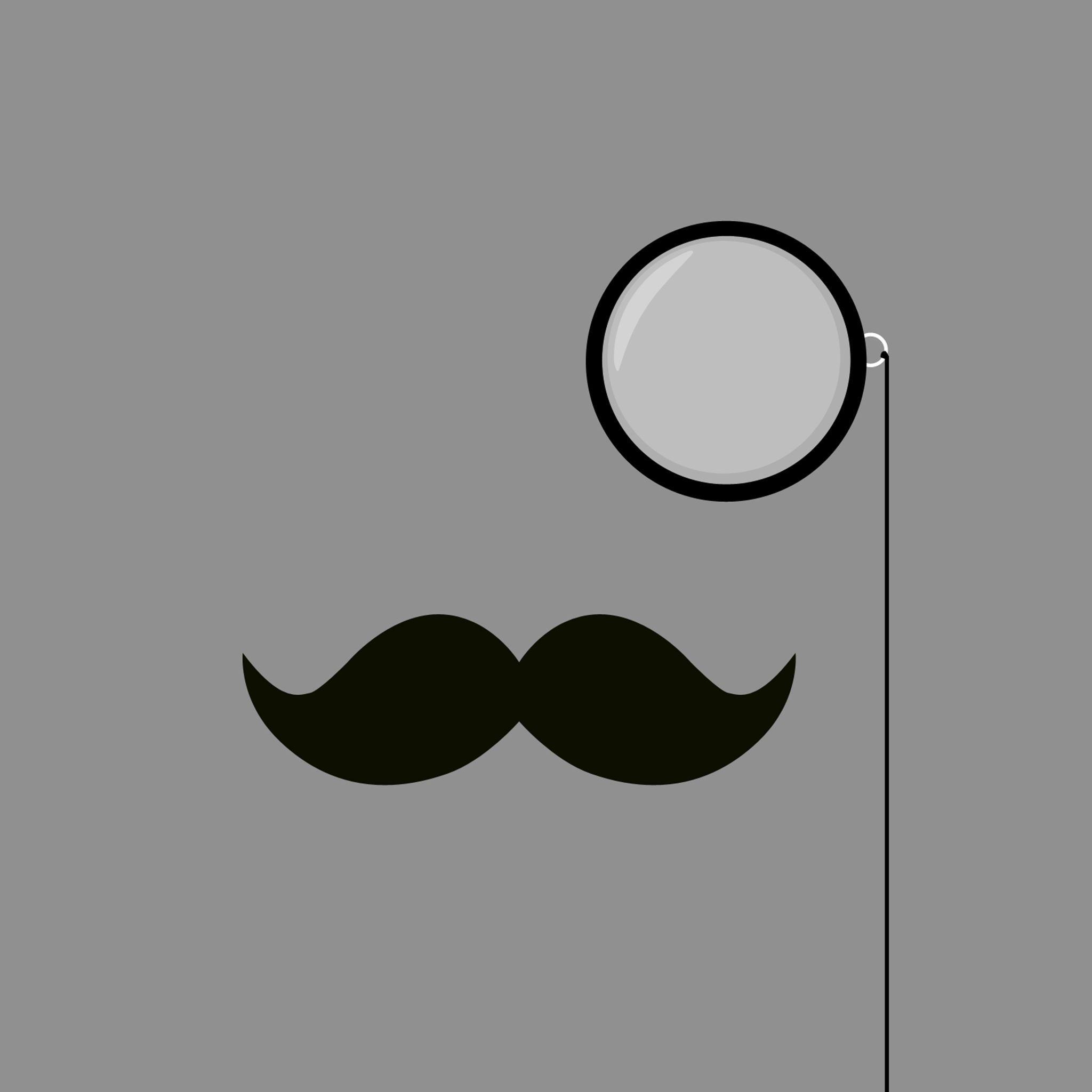 Classy Mustache and Monocle iPad Wallpaper HD #iPad #wallpaper