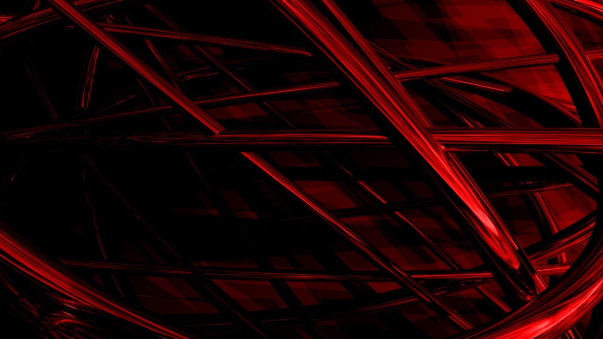 Download Wallpaper 1920x1080 lines, woven, dark, shadow, red Full HD