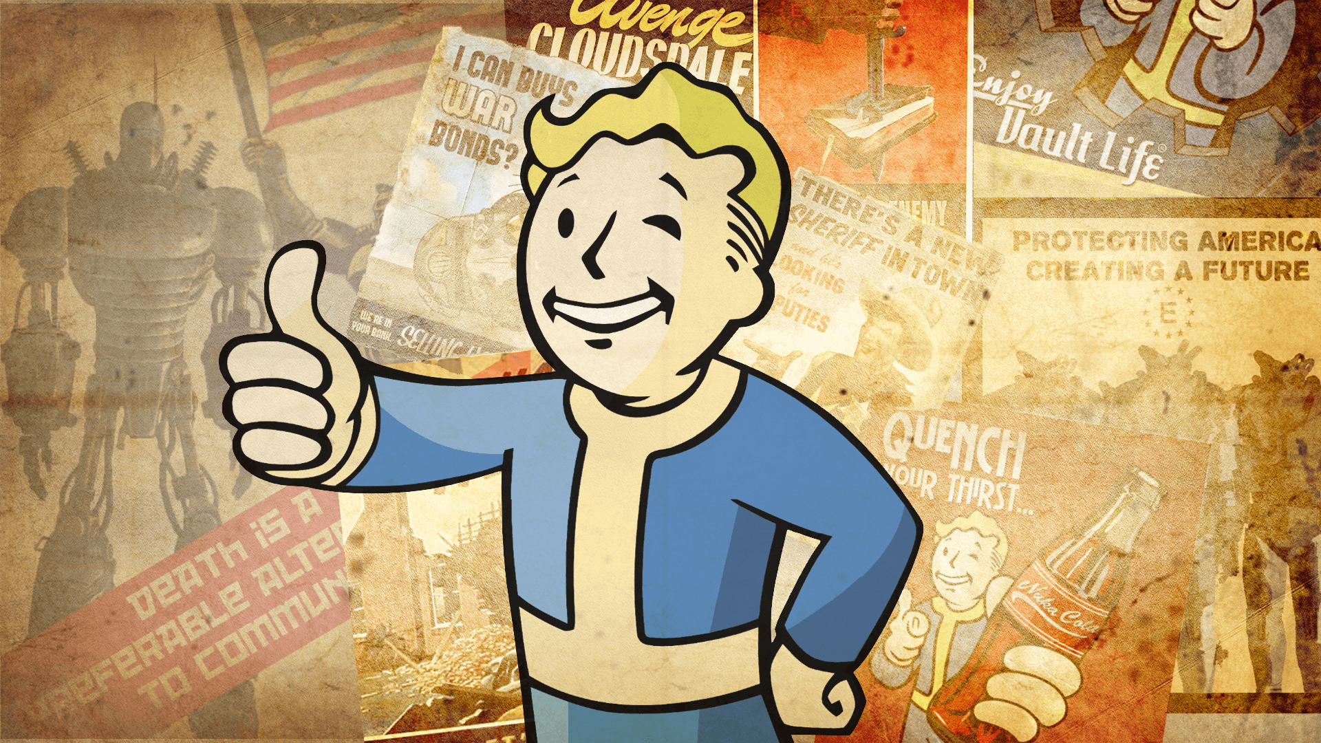 Fallout 4 HD Wallpaper Vault Boy. Fallout Art. Fallout