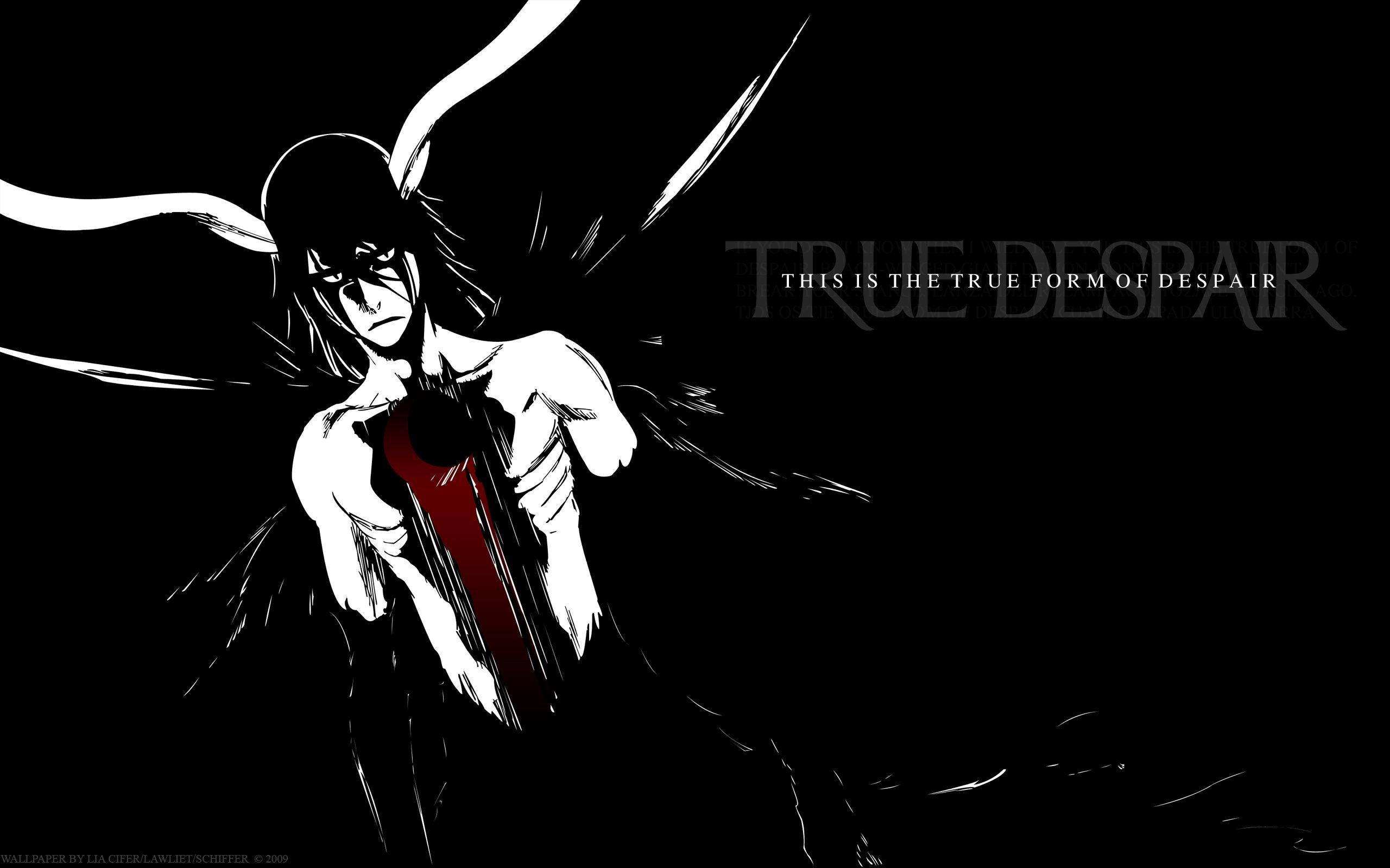 Bleach, Espada, despair, selective coloring, Ulquiorra Cifer