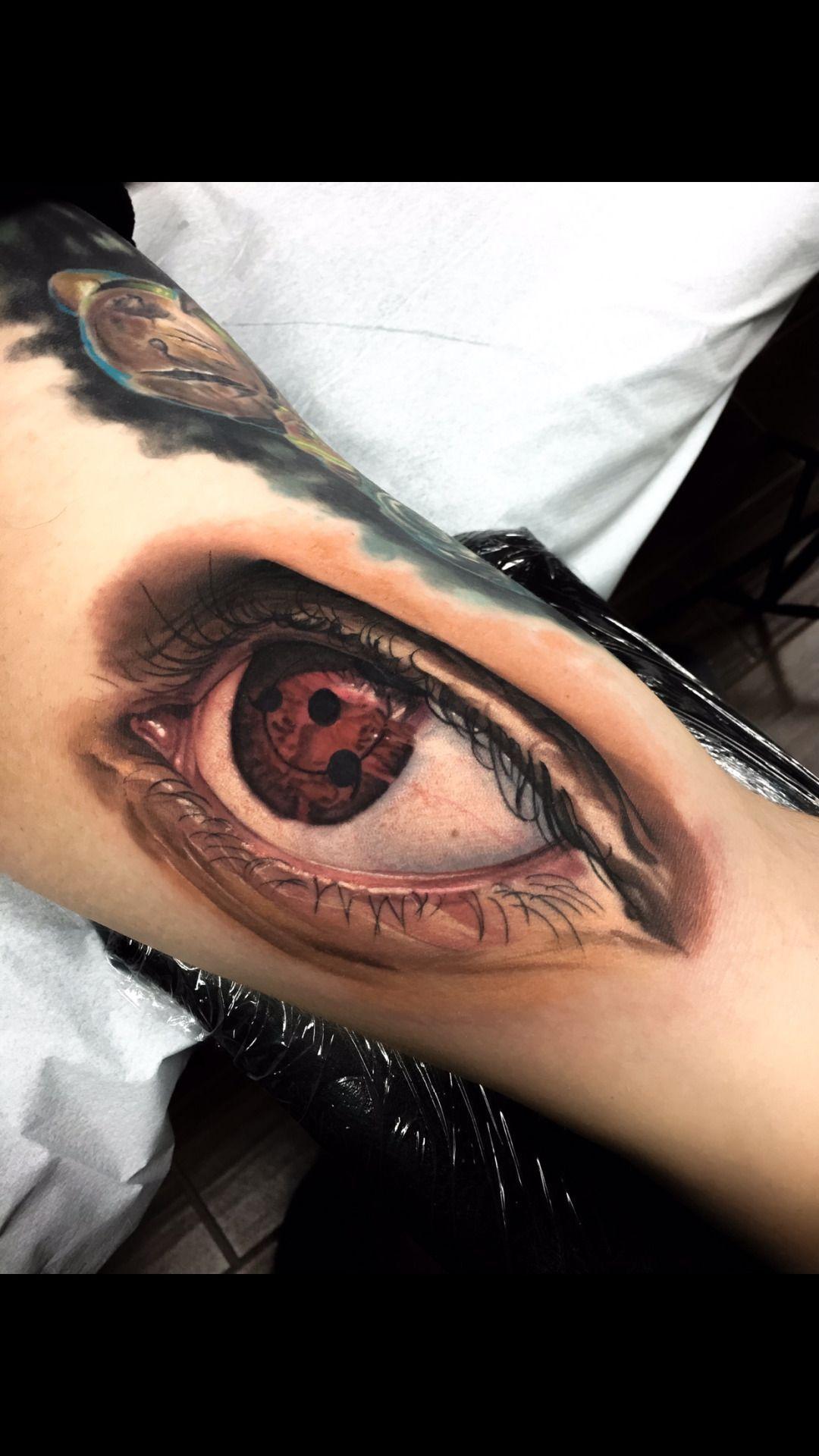 Sharingan done on me by Jake Ross, who tattoos out of Stay True
