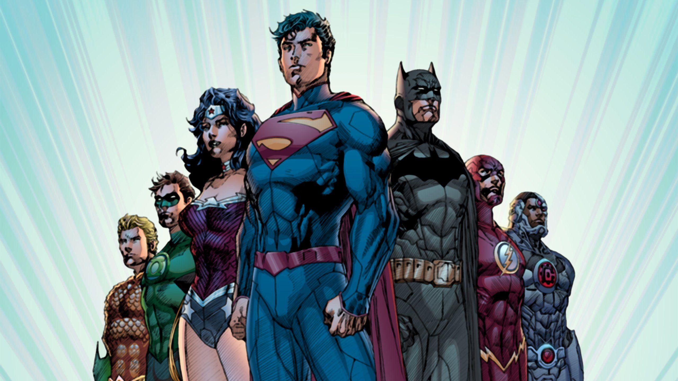 Download 2560x1440 New 52 Justice League Superman Batman