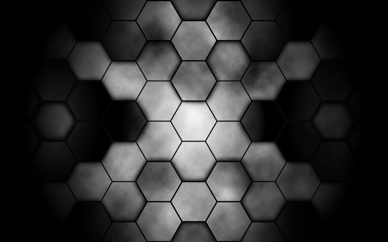 Abstract dark grid hex 3D Wallpaper free desktop background