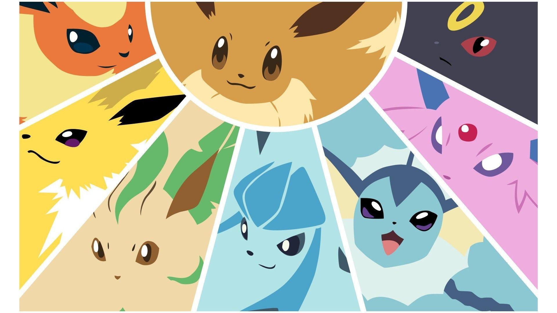 Pokemon flareon eevee vaporeon jolteon eeveelutions leafeon