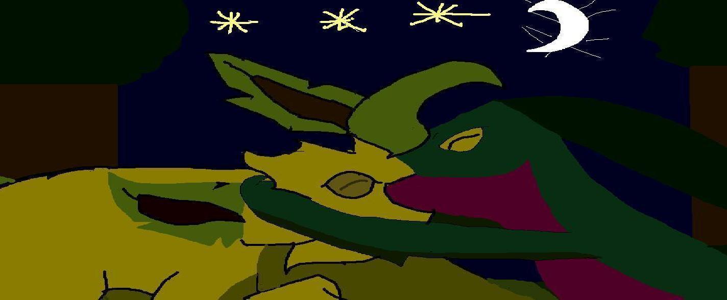 Leafeon Plus image Moonlight Kiss HD wallpaper and background
