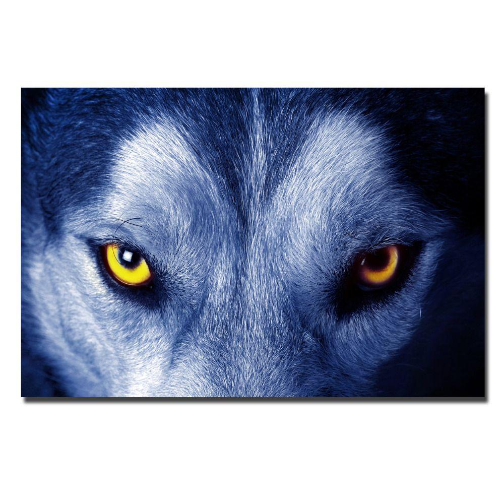 Wolf Eyes Wallpaper Poster Canvas Print Wall Art Painting Picture