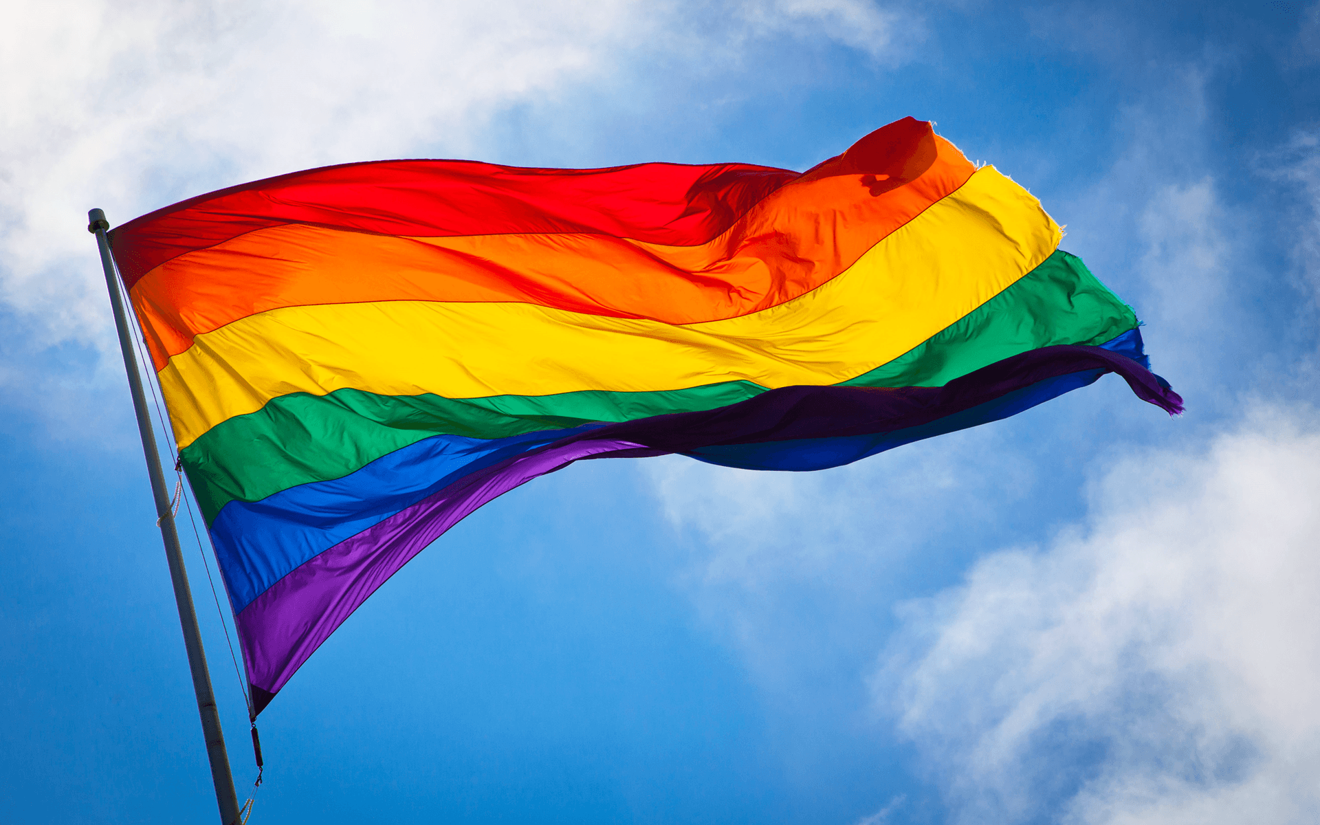 gay, #pride, #flag, #rainbows, #colorful, #sky, #clouds, #San