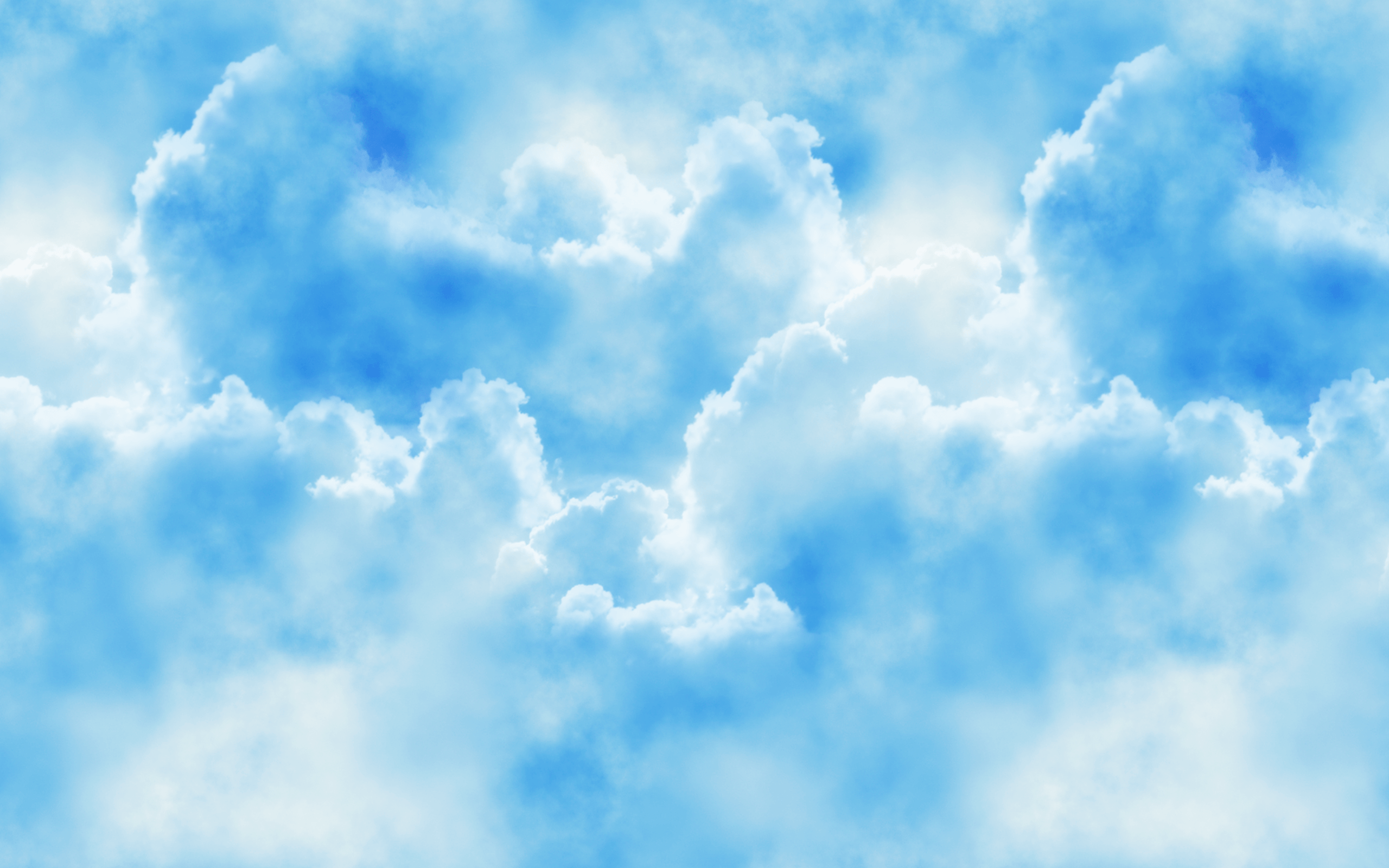 White Clouds in Blue Sky Full HD Wallpaper
