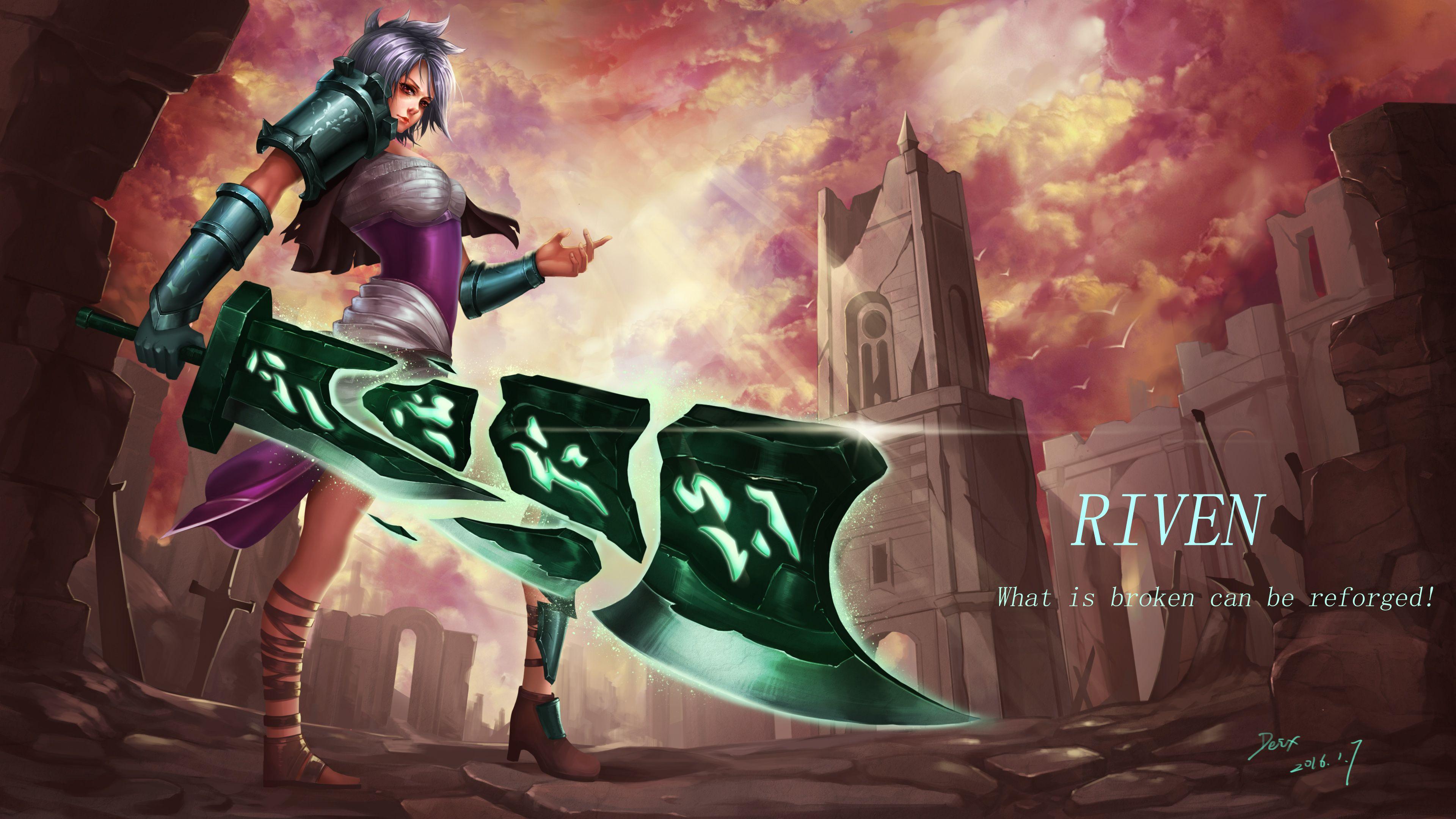 League Of Legends Riven Wallpapers Wallpaper Cave