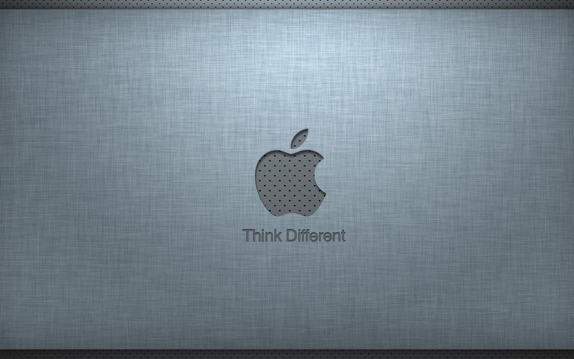 Apple inc. metal textures think different simple linen wallpaper