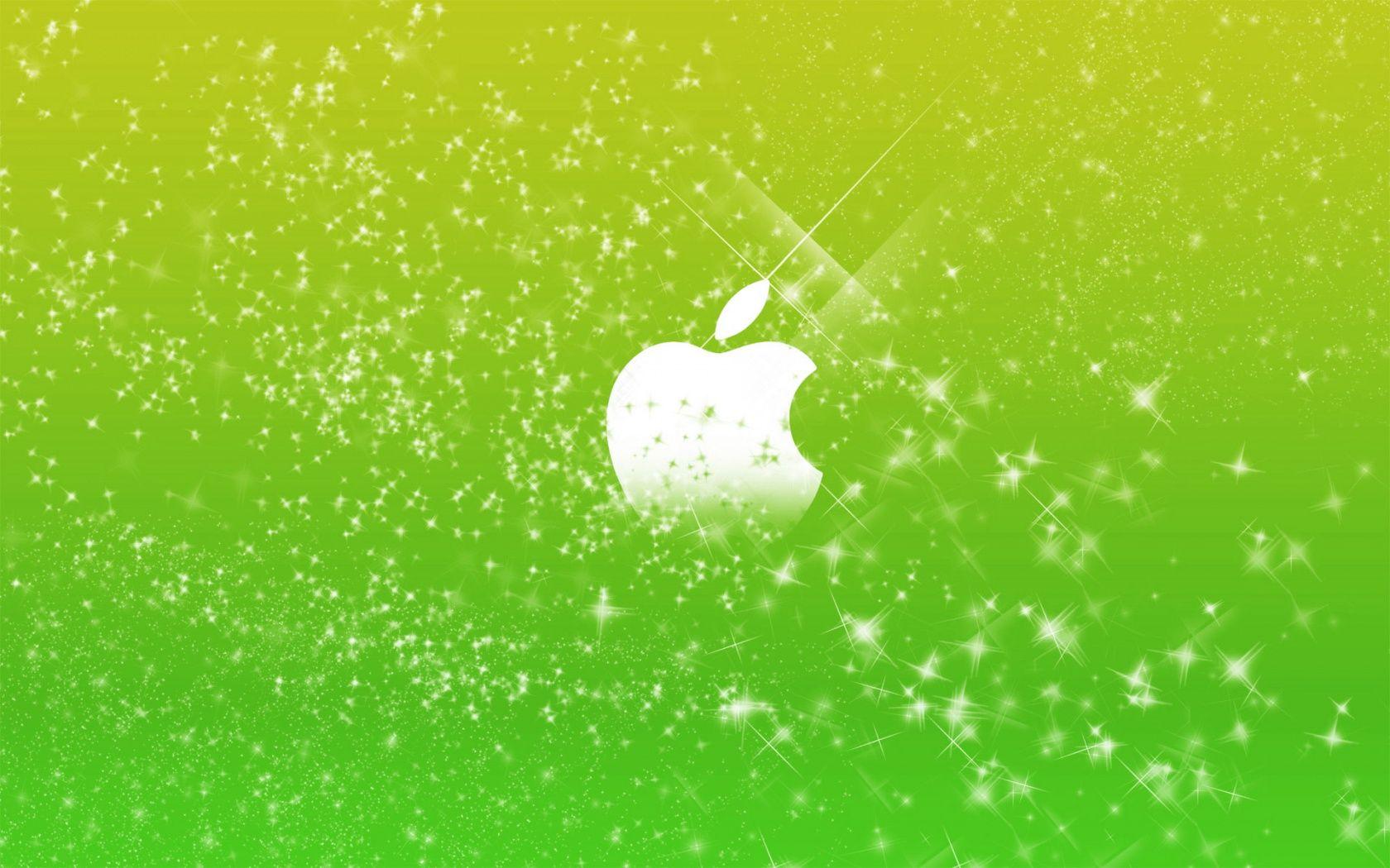 Green Apple logo desktop PC and Mac wallpaper