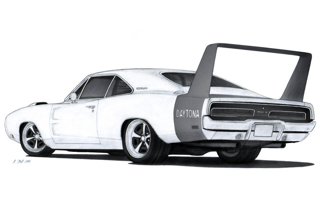 Dodge Charger Daytona Drawing