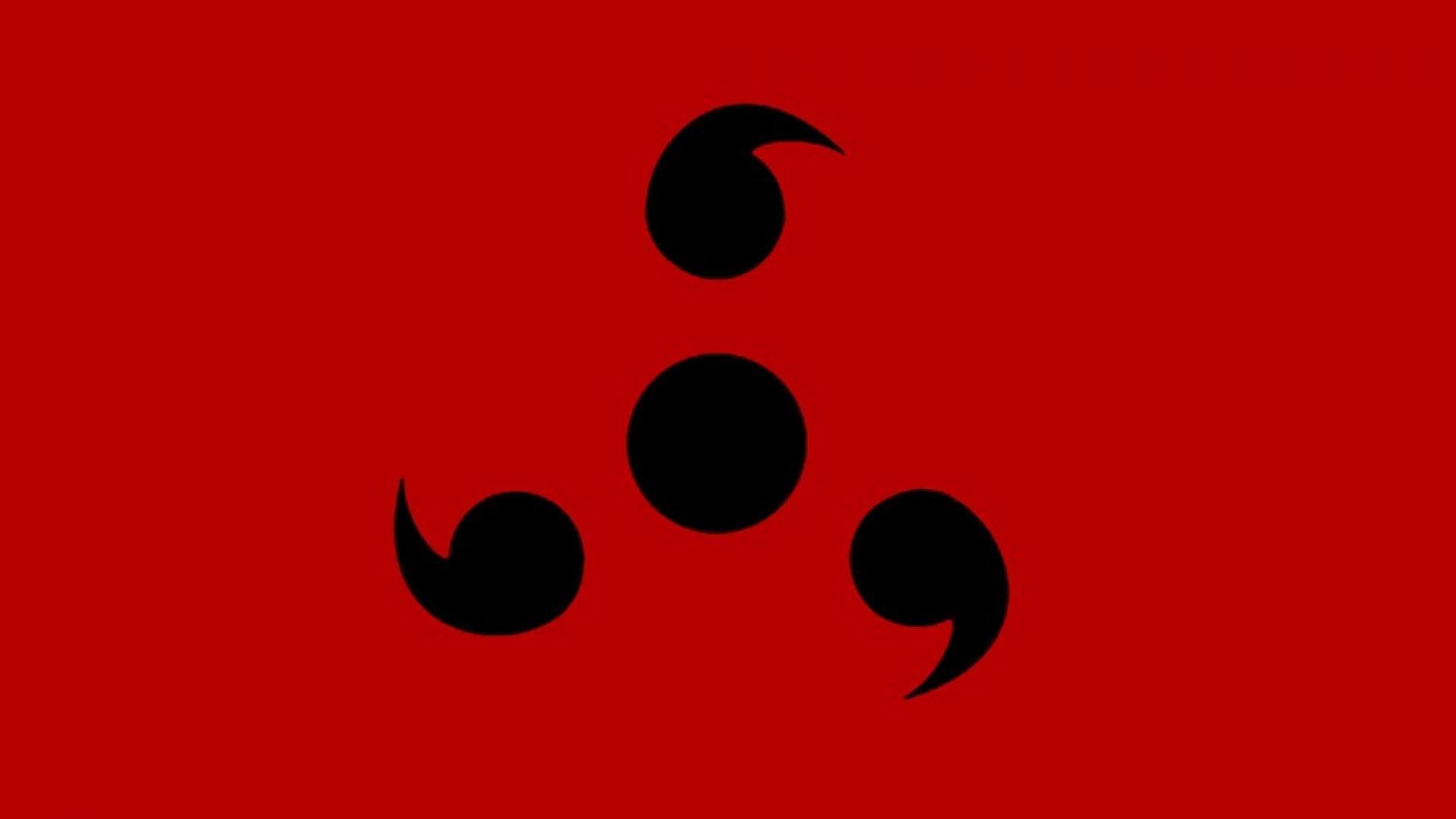 Minimalistic naruto: shippuden sharingan red background monkeyscrin