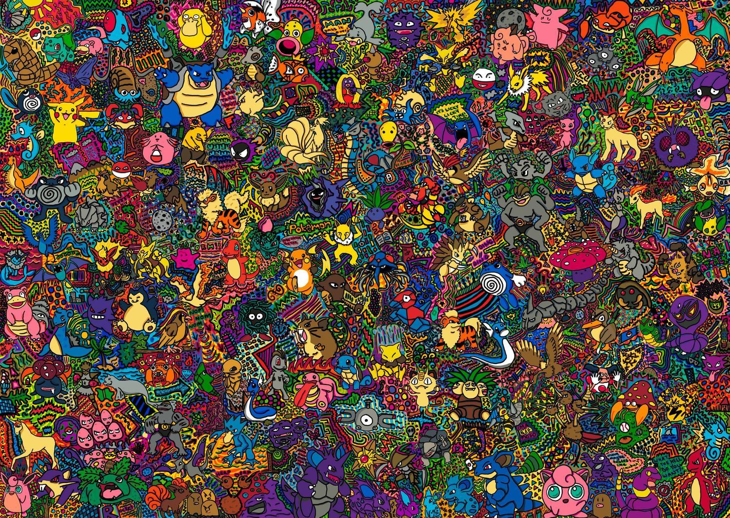 First 151 pokemon all in one wallpaper!