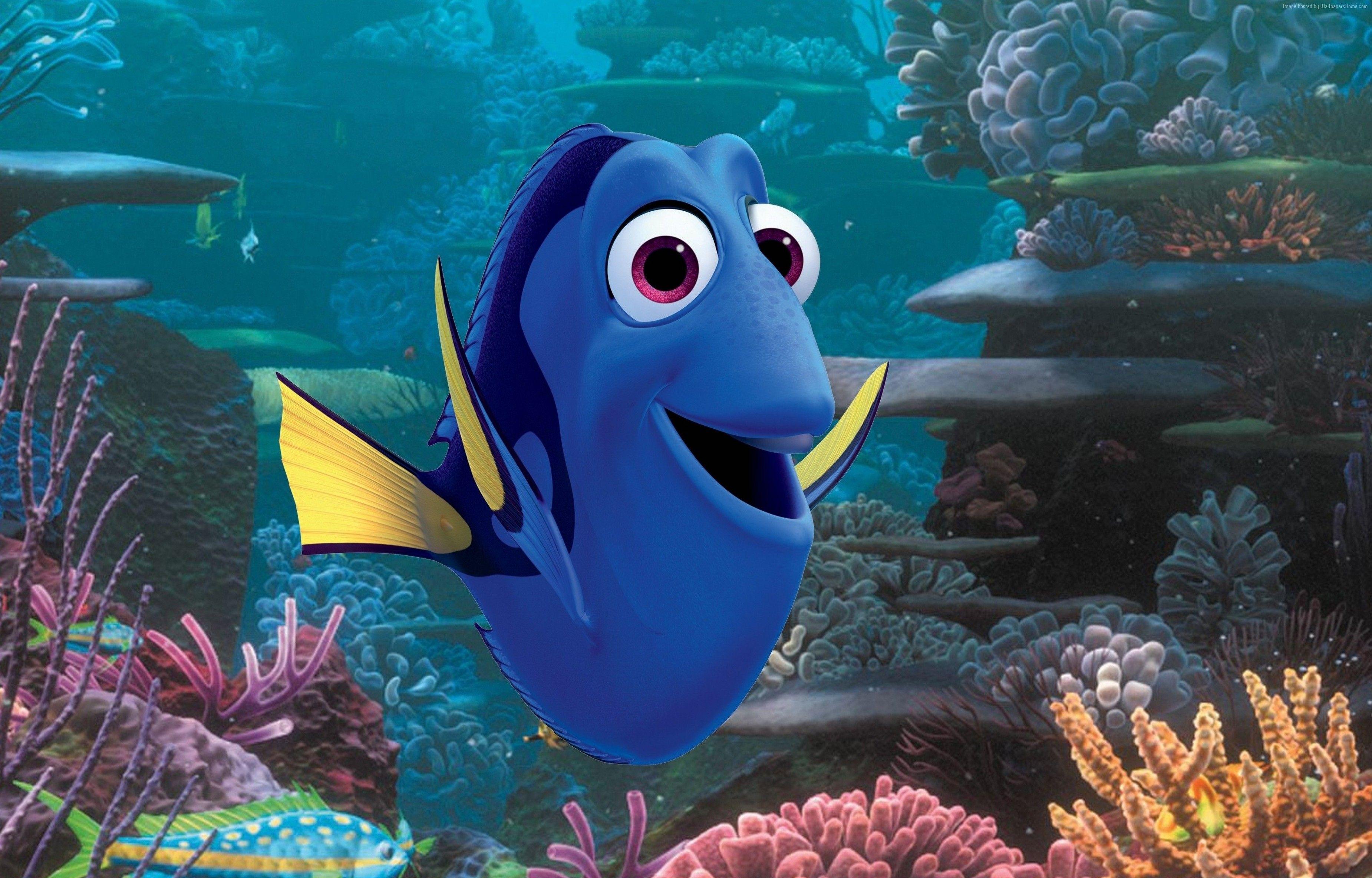 Wallpaper Finding Dory, nemo, fish, Pixar, animation, Movies