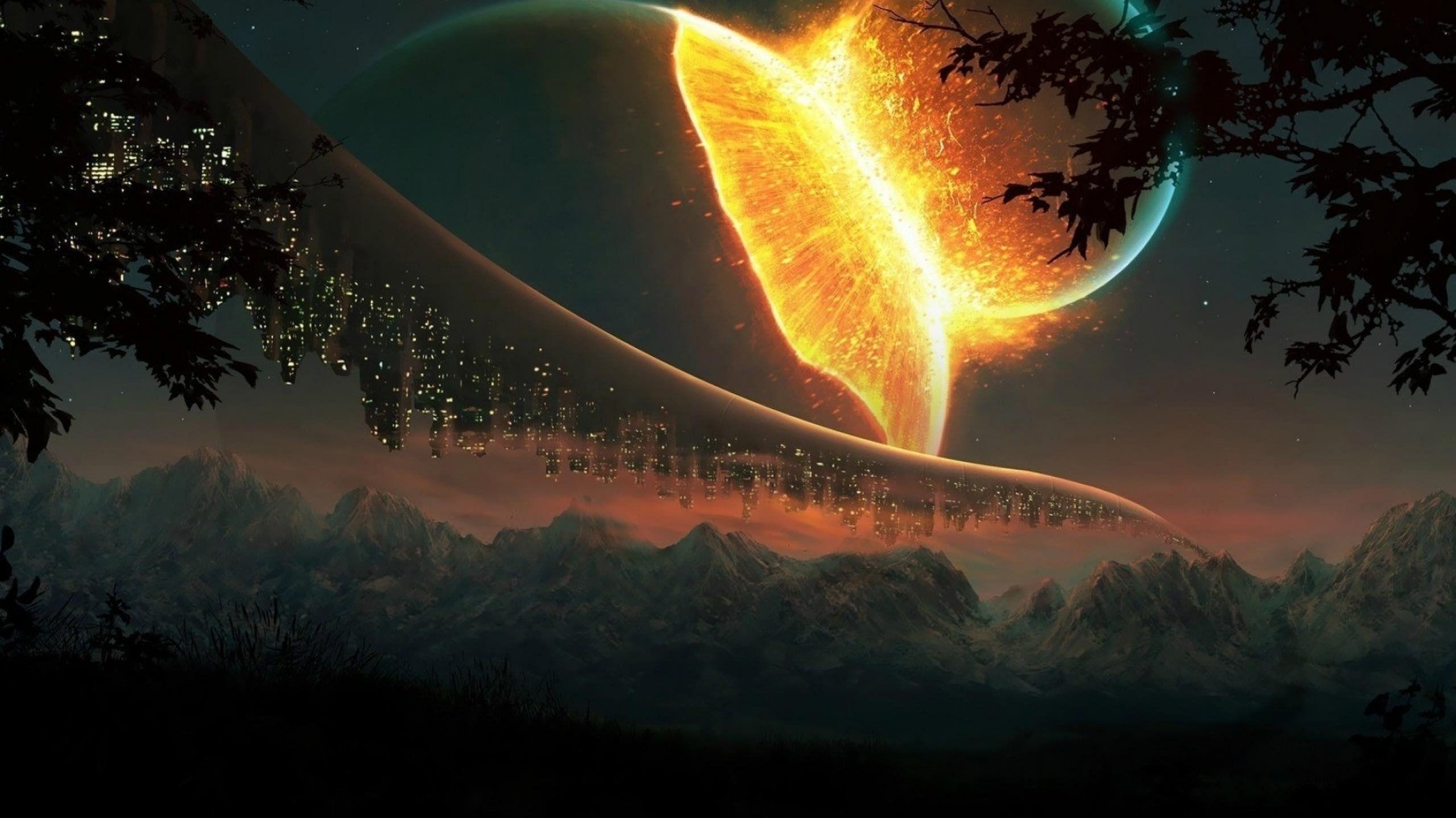 Collision of planets [Wallpaper]