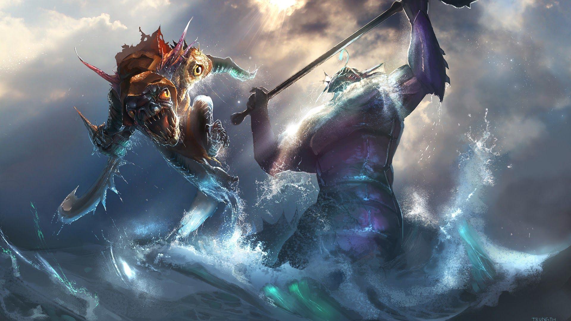 Slark Vs Slardar Wallpaper, More Slark Slark