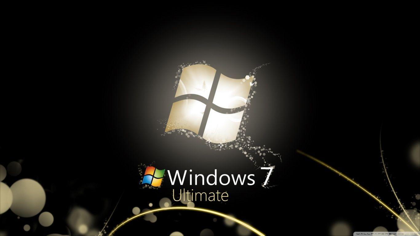 Windows 7 Ultimate Bright Black HD desktop wallpaper, Widescreen