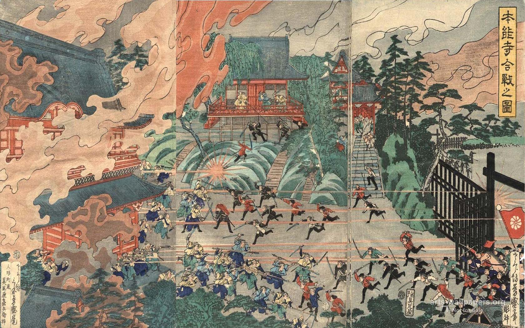 Japanese Art Imperial Paintings Wallpaper, Wallpaper, Paintings. Japanese art, Art wallpaper, Asian art