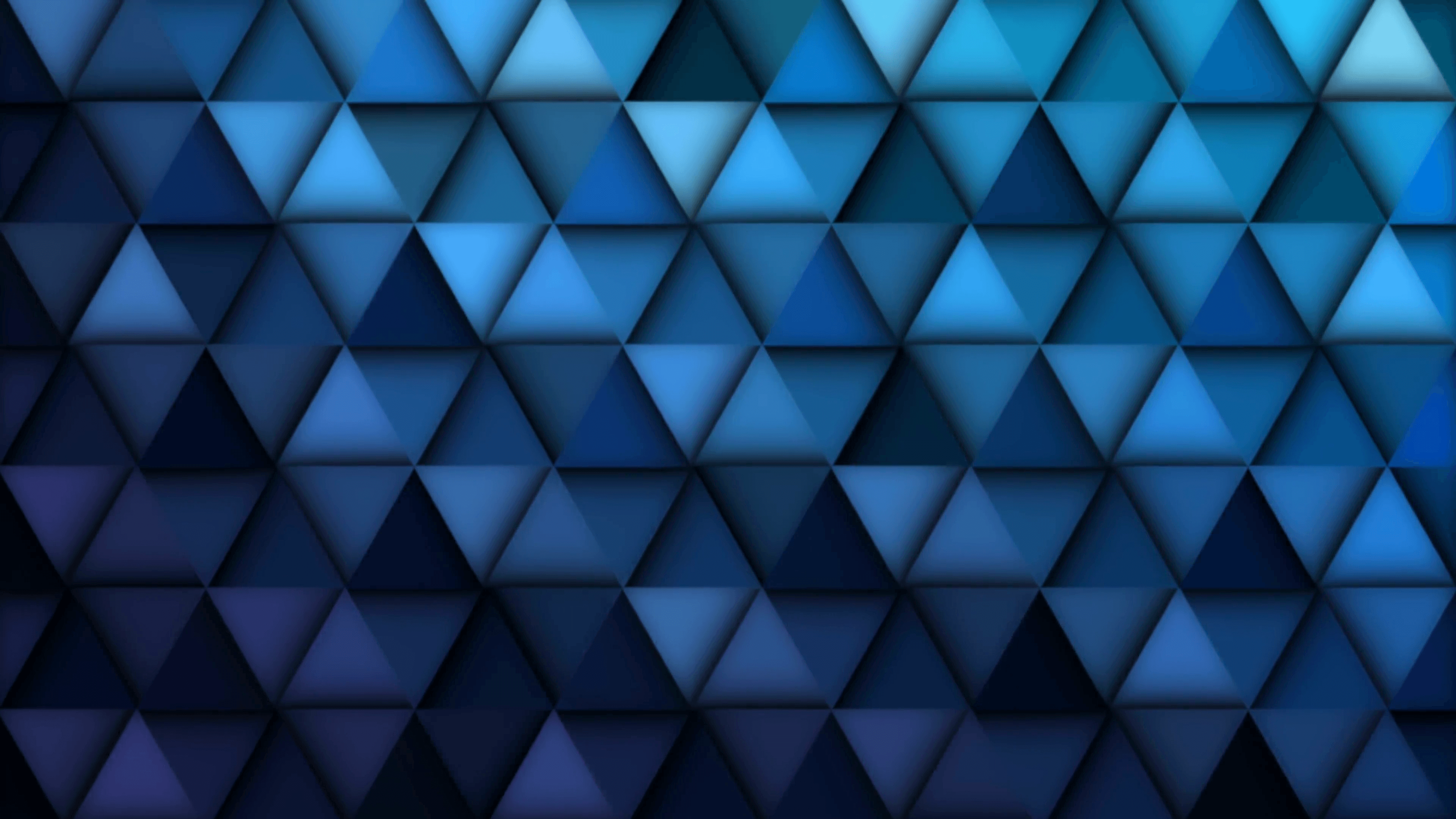 Blue geometric abstract background animation. 4K resolution