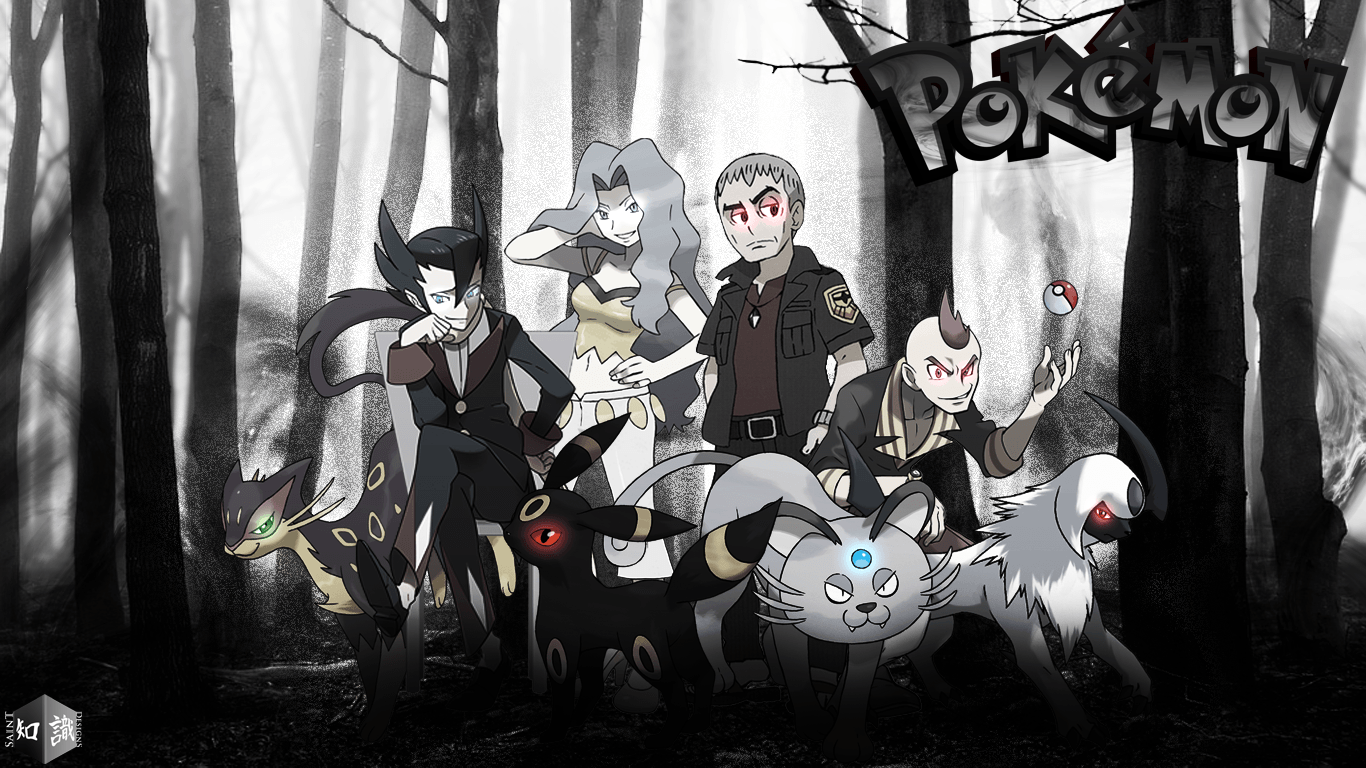 Dark Type Pokemon Trainers (Re Updated Art)