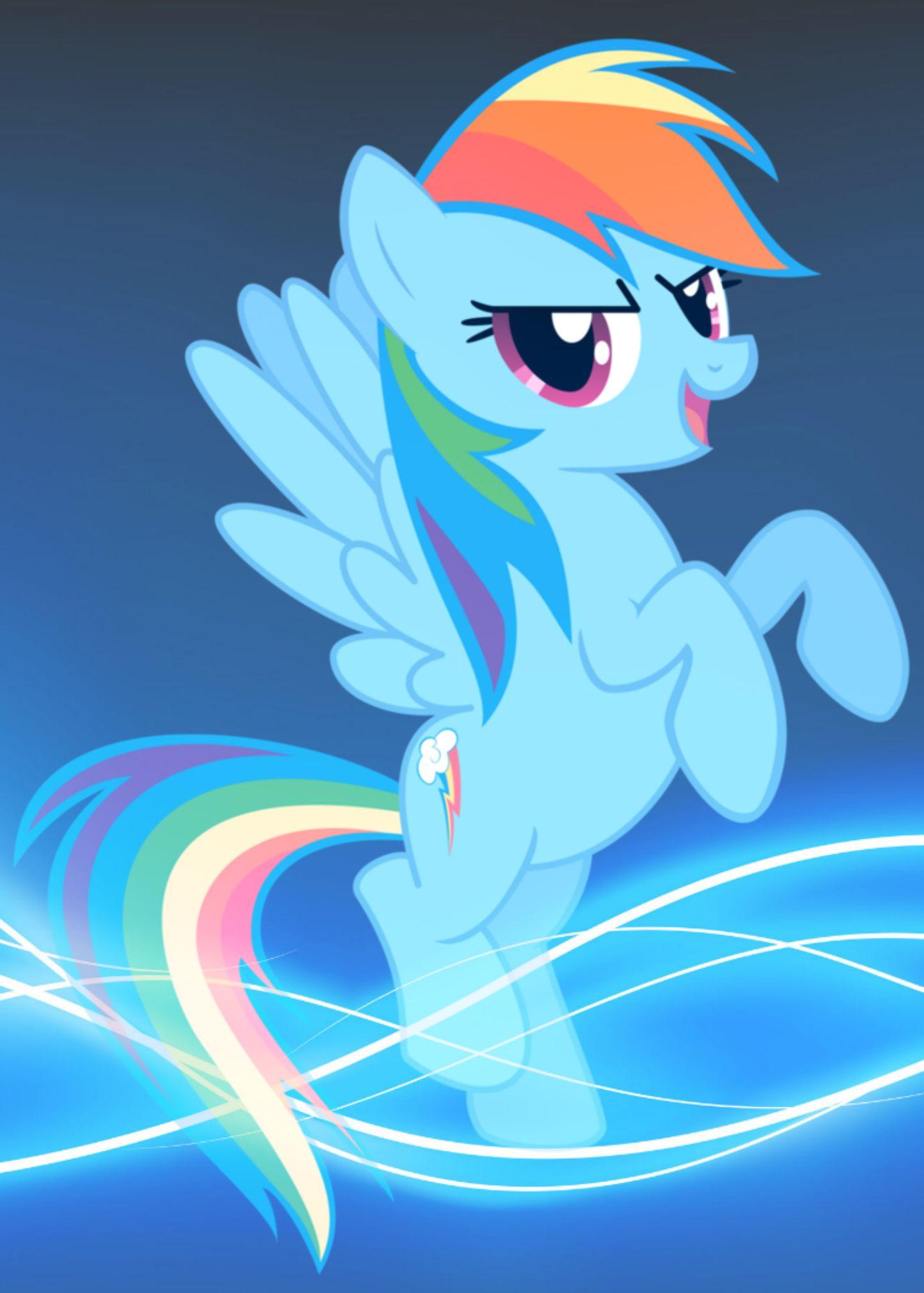 Rainbow Dash Blue Burst Wallpaper. MLP My Little Pony Friendship