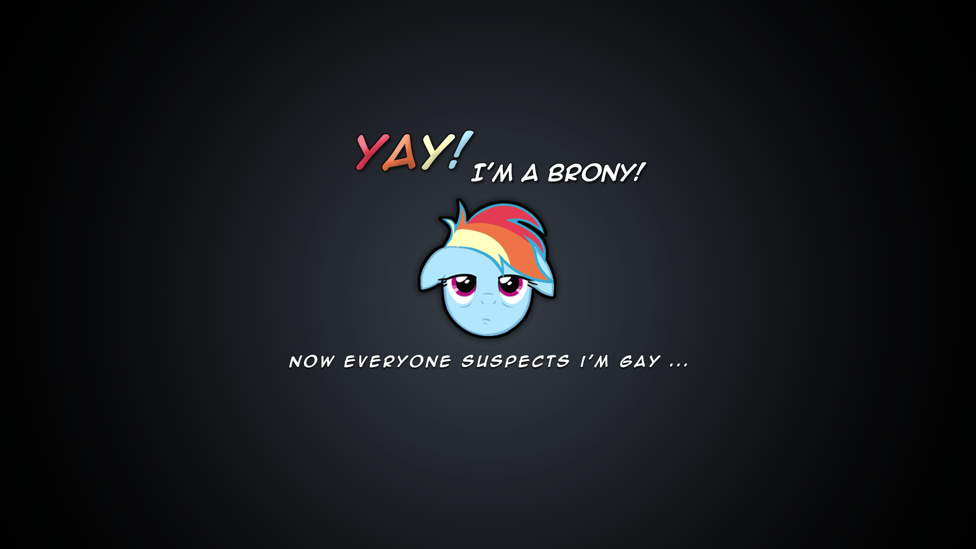 Rainbow Dash Black Wallpaper (1920x1080)